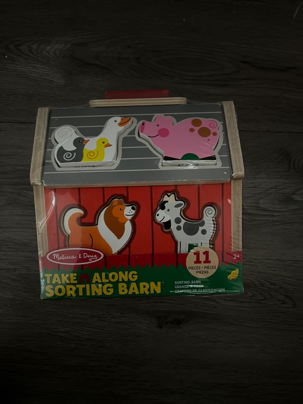 Melissa & Doug Take-Along Sorting Barn - Red Animal Puzzle Toy